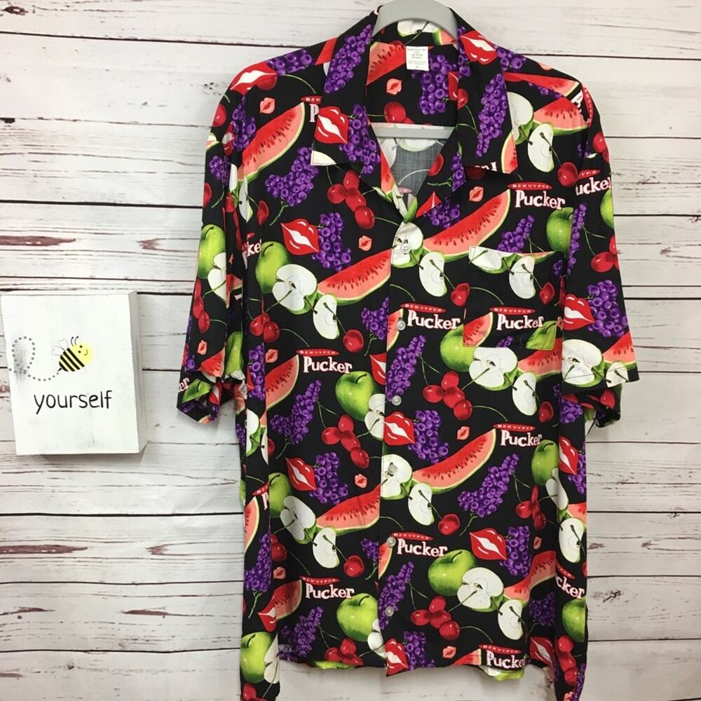 Jim Beam Dekuvper Pucker‎ Button Down Shirt Men’s XL Rare Incentives Shirt